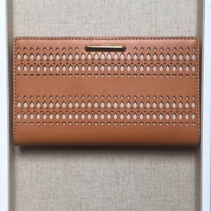 Stella & Dot Soho flap wallet, saddle